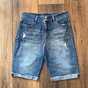 Royalty for me High Rise denim Bermuda shorts, sz 14